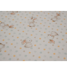 Piqué bebé conejitos algodón 150 gr | Canutillo premium