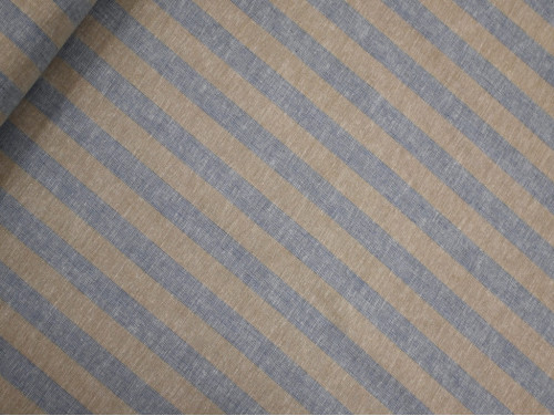 Lino Algodón de Rayas | Tela natural 150 Gr/m²