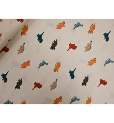 Popelín dinosaurios algodón | Tela infantil