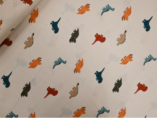 Popelín dinosaurios algodón | Tela infantil