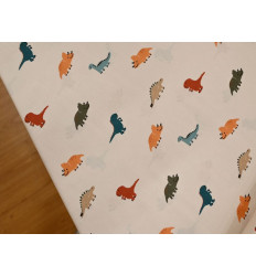 Popelín dinosaurios algodón | Tela infantil
