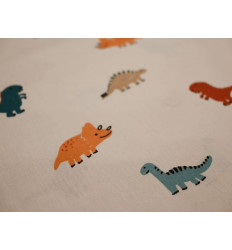Popelín dinosaurios algodón | Tela infantil