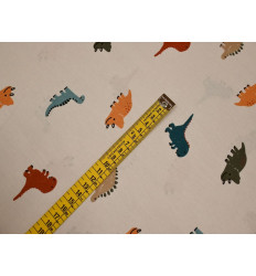 Popelín dinosaurios algodón | Tela infantil