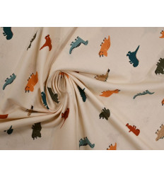 Popelín dinosaurios algodón | Tela infantil