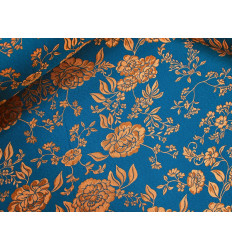 Jacquard Floral Azul | Elegancia Resistencia y Tradición Textil