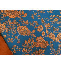 Jacquard Floral Azul | Elegancia Resistencia y Tradición Textil