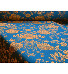 Jacquard Floral Azul | Elegancia Resistencia y Tradición Textil