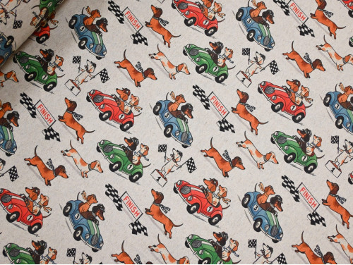 Loneta Estampada Infantil de Perros - 280cm Ancho