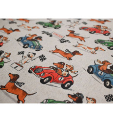 Loneta Estampada Infantil de Perros - 280cm Ancho