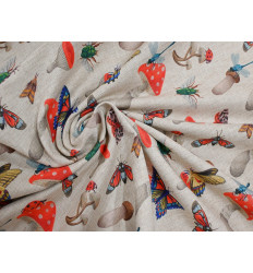 Loneta Estampada de Seta y Mariposas - 280cm Ancho