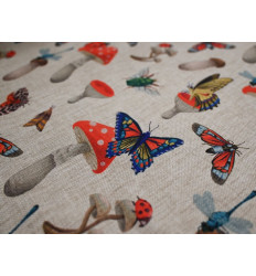 Loneta Estampada de Seta y Mariposas - 280cm Ancho