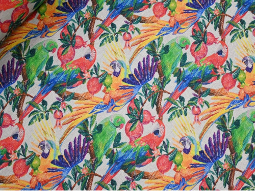 Loneta Estampada Loros Tropicales 280 cm