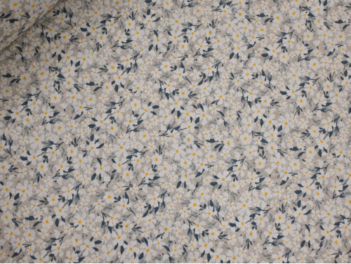Loneta Estampada Flores Silvestres Beige 280 cm