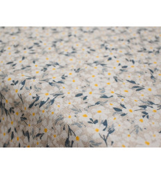 Loneta Estampada Flores Silvestres Beige 280 cm