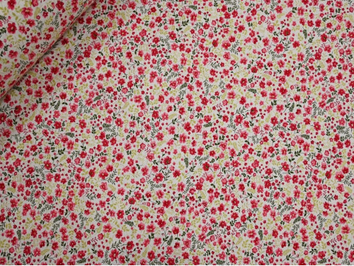 Loneta Floral Roja 280 cm | Tela Decorativa Estampada