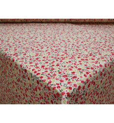 Loneta Floral Roja 280 cm | Tela Decorativa Estampada