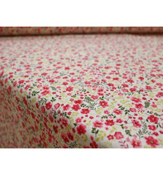 Loneta Floral Roja 280 cm | Tela Decorativa Estampada
