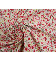 Loneta Floral Roja 280 cm | Tela Decorativa Estampada