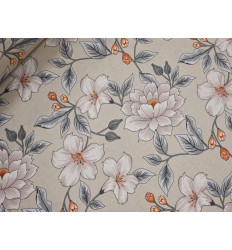 Loneta Floral Beige 280 cm | Tela Decoración y Cortinas
