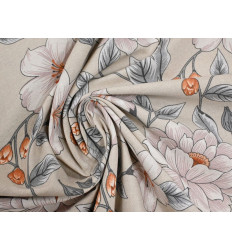 Loneta Floral Beige 280 cm | Tela Decoración y Cortinas
