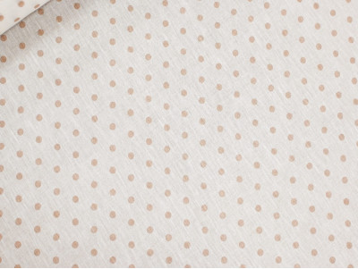 Polilino Beige con Lunares Camel – Tela Ligera con Caída Natural