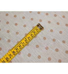 Polilino Beige con Lunares Camel | Tela Efecto Lino