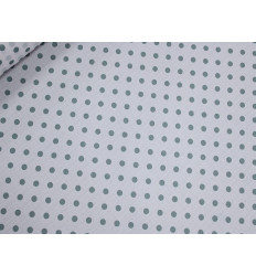 Polilino Blanco con Lunares Aguamarina | 150 cm