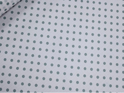 Polilino Blanco con Lunares Aguamarina | 150 cm
