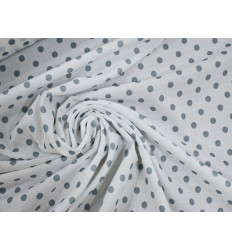 Polilino Blanco con Lunares Aguamarina | 150 cm