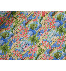 Loneta Estampada Costera Floral 280 cm | Tela Decorativa