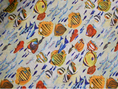 Loneta Peces Tropicales 280 cm | Tela Decorativa