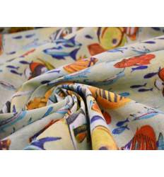 Loneta Peces Tropicales 280 cm | Tela Decorativa