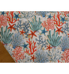 Loneta Coral Marino 280 cm | Tela Decorativa Mediterránea