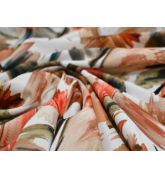 Crepe Elástico Estampado Efecto Pinceladas Tierra