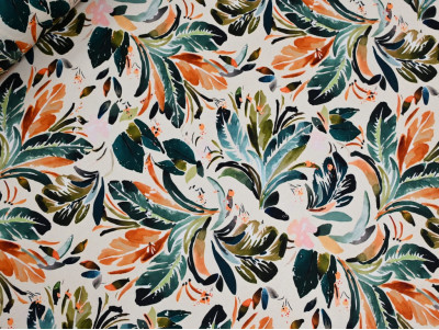 Crepe Tropical Estampado Mate | Tela Fluida Elegante