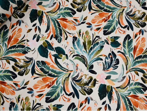 Crepe Tropical Estampado Mate | Tela Fluida Elegante