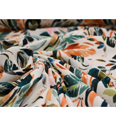 Crepe Tropical Estampado Mate | Tela Fluida Elegante