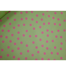 Koshibo Estampado Verde Lima con Lunares Rosa