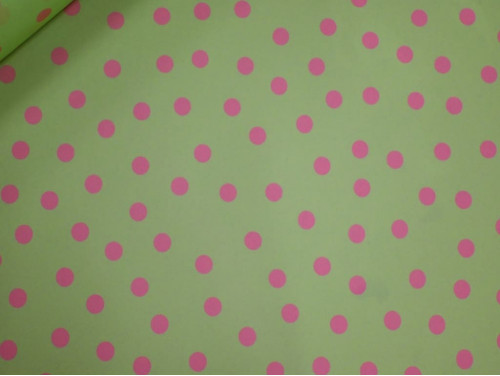 Koshibo Estampado Verde Lima con Lunares Rosa