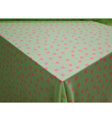 Koshibo Estampado Verde Lima con Lunares Rosa