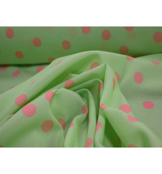 Koshibo Estampado Verde Lima con Lunares Rosa