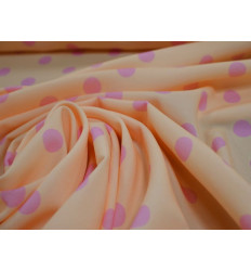 Koshibo Vainilla con Lunares Rosa | Tela Fluida Mate