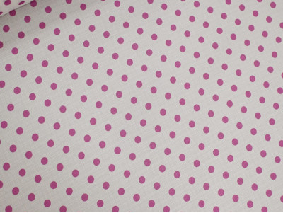 Polilino Estampado Lunares Fucsia Fondo Blanco 150 cm