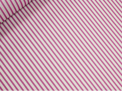 Polilino Rayas Fucsia Fondo Blanco 150 cm