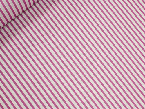 Polilino Rayas Fucsia Fondo Blanco 150 cm