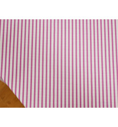 Polilino Rayas Fucsia Fondo Blanco 150 cm