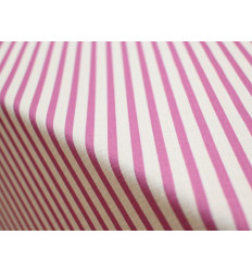 Polilino Rayas Fucsia Fondo Blanco 150 cm