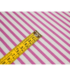 Polilino Rayas Fucsia Fondo Blanco 150 cm