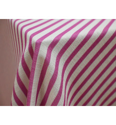 Polilino Rayas Fucsia Fondo Blanco 150 cm