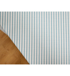 Polilino Rayas Aguamarina Fondo Blanco 150 cm